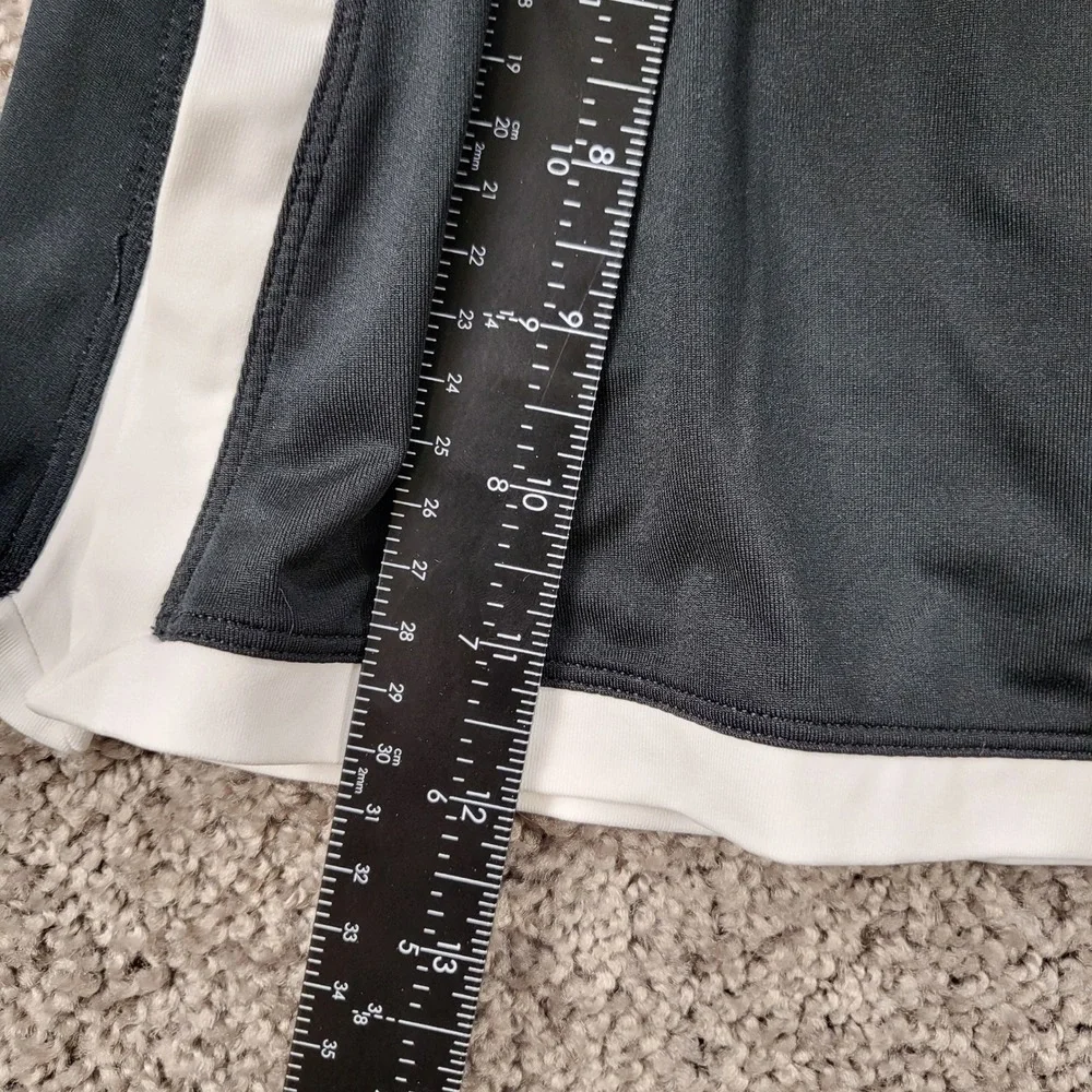 Nike Womens Dri-Fit Border Tennis Skort Black White Built-In Shorts 405188 Sz XS
